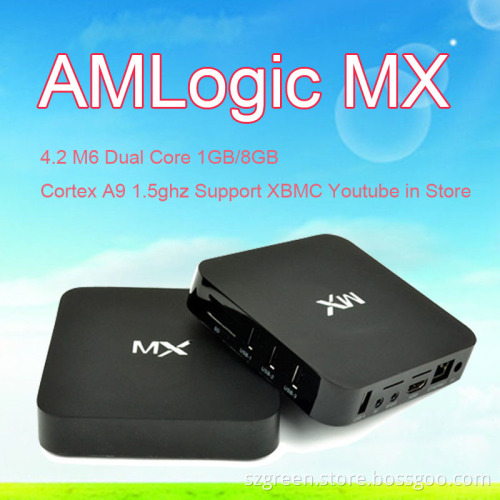 Aml8726-Mx Dual Core A9 Android 4.2.2 Xbmc WiFi Dlna TV Box HD18d Mx TV Box Smart TV Box Mx2